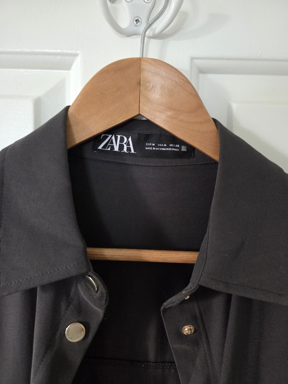 Button Down Drawstring Top/Jacket - Picture 3 of 7